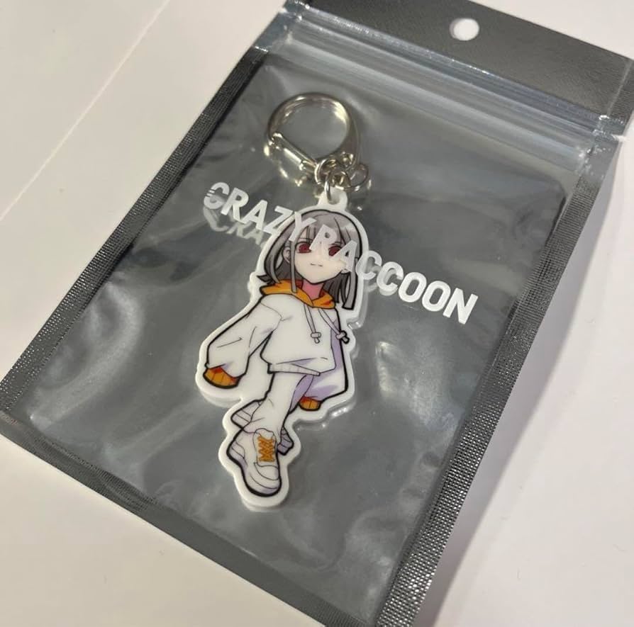 Amazon.co.jp: CR CRAZY RACOON キーホルダー チェーン てんさい